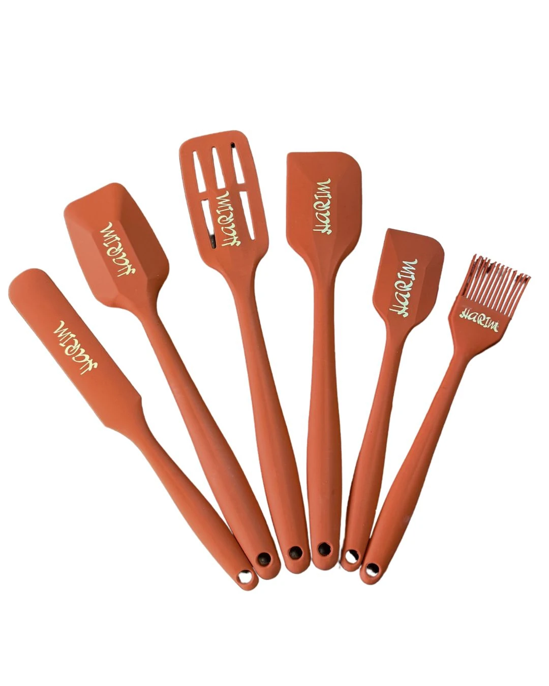 Silikon Mutfak Gereçleri Seti 6'lı - kiremit