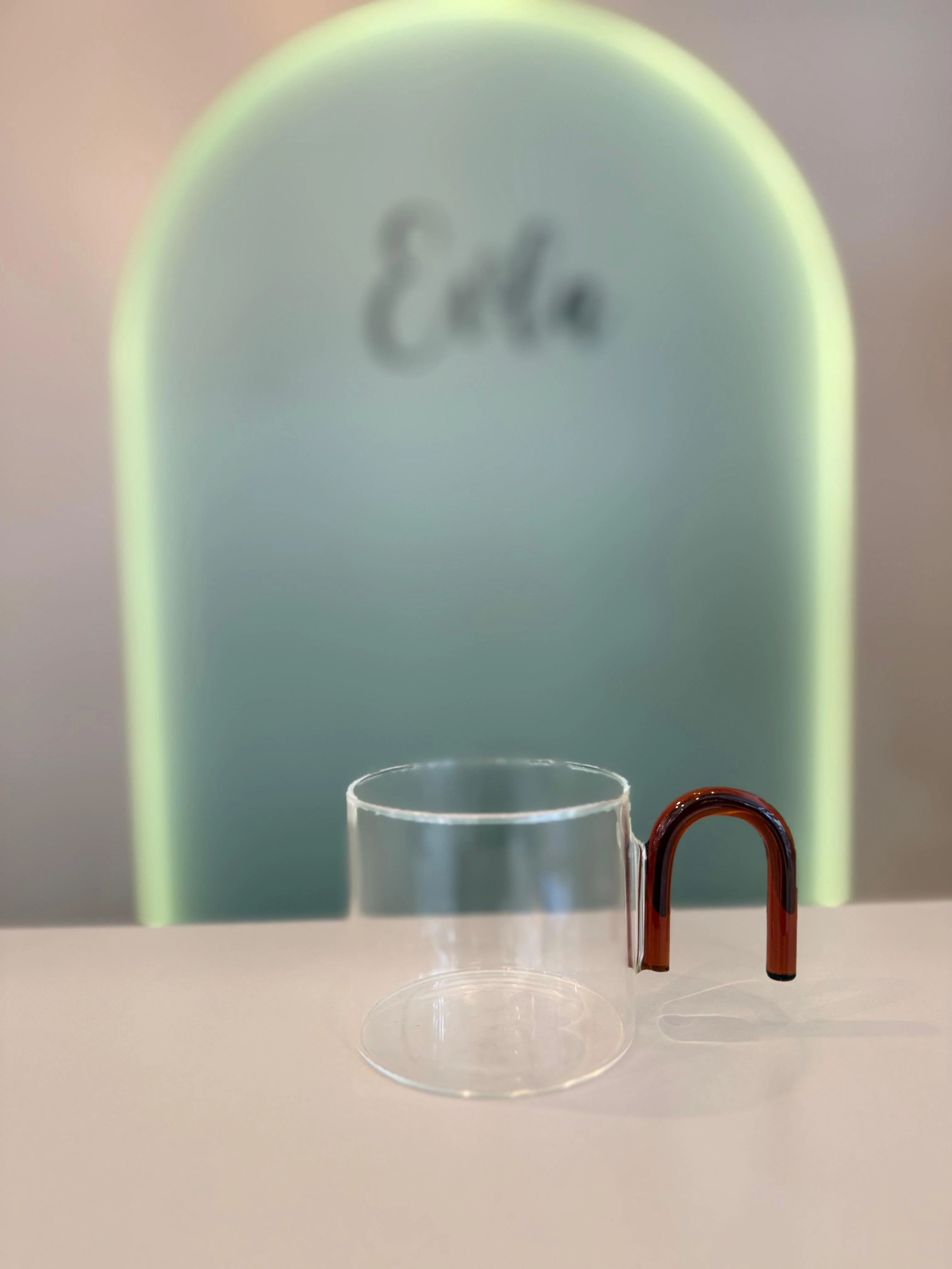 RENKLİ KULPLU CAM KUPA