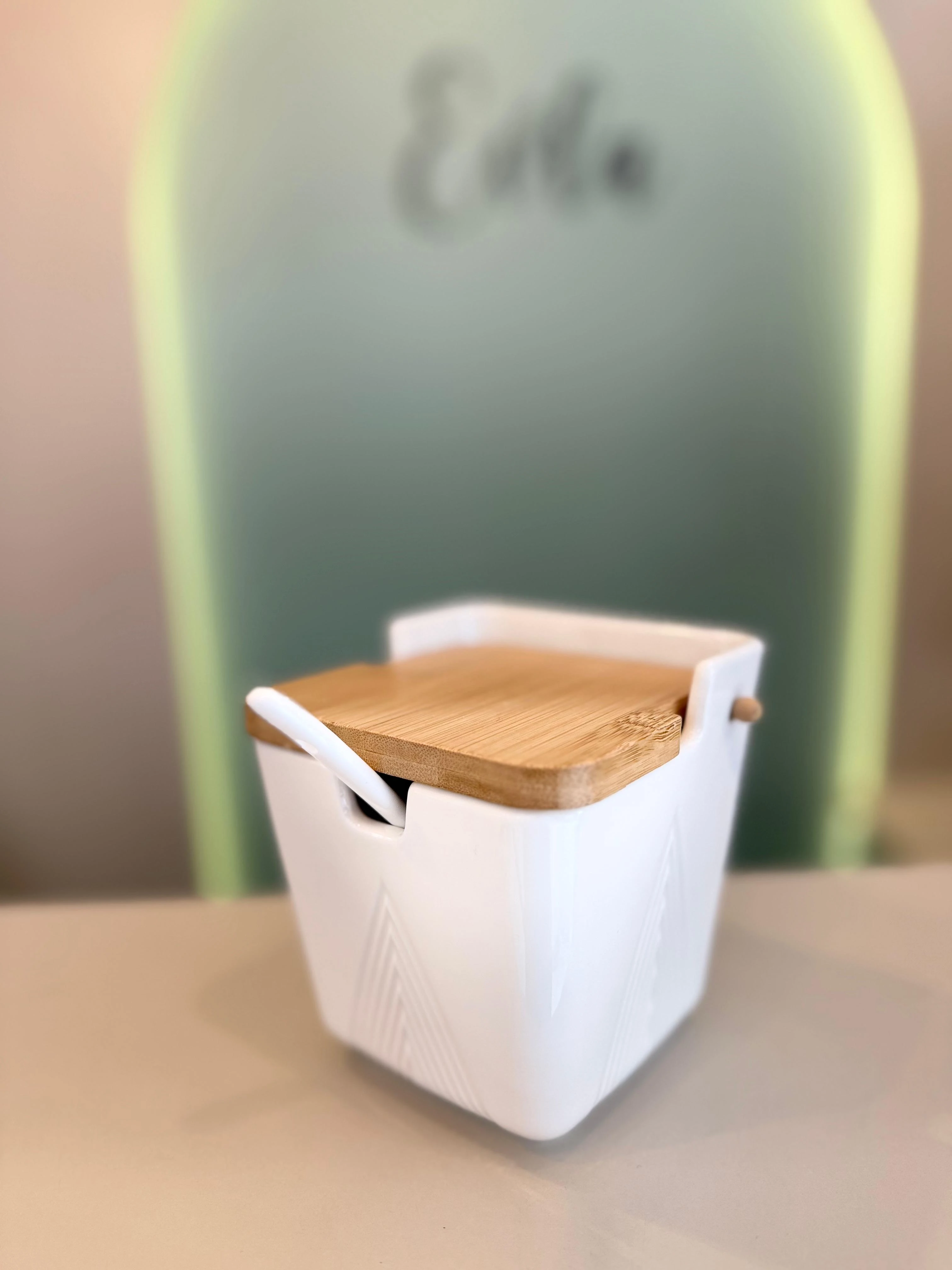 PORSELEN KAŞIKLI TUZLUK