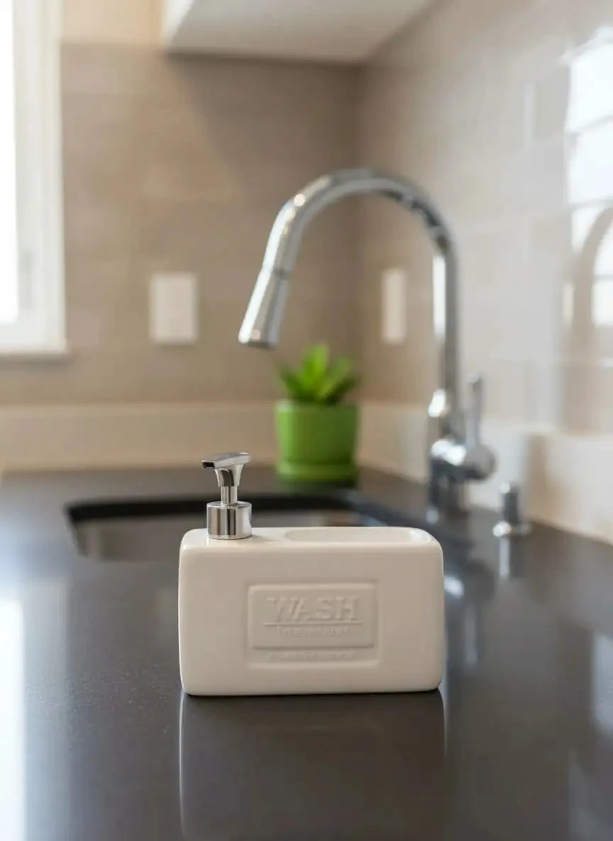 SERAMİK SÜNGER HAZNELİ KREM SIVI SABUNLUK