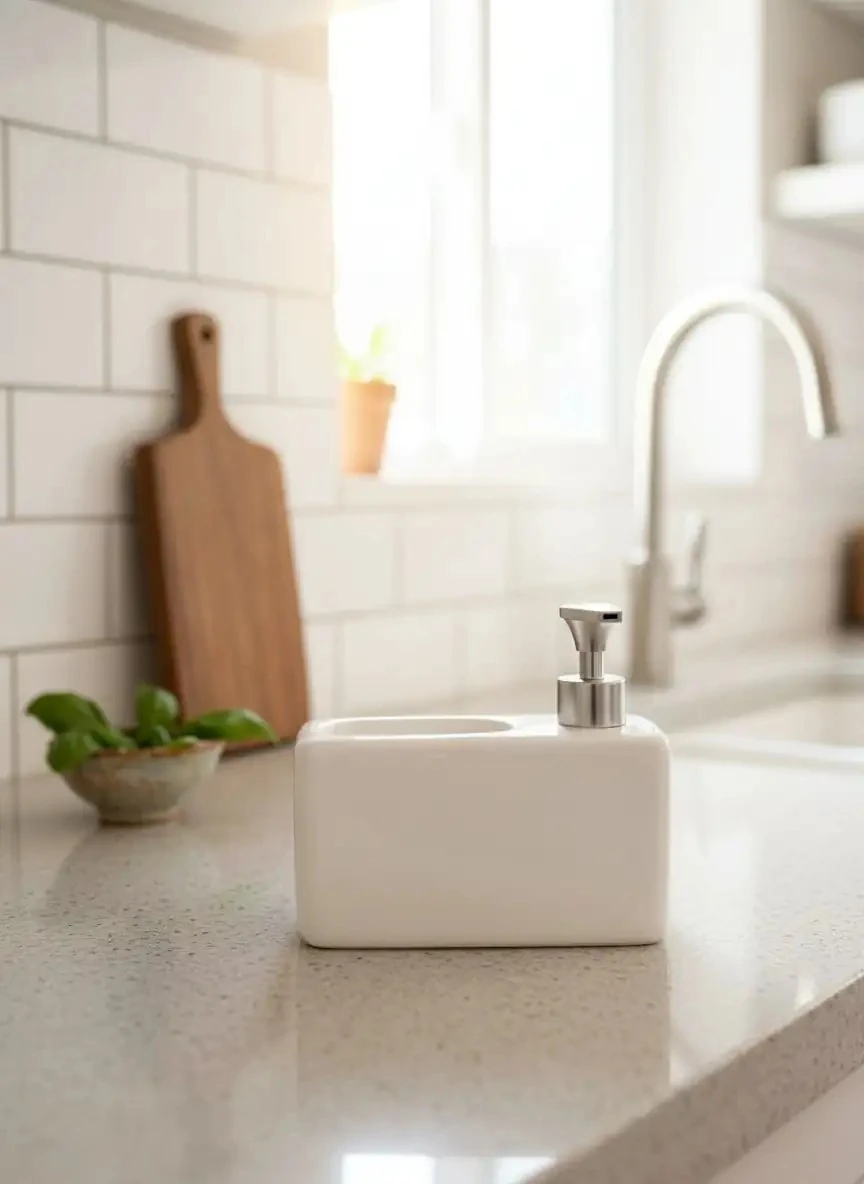 SERAMİK SÜNGER HAZNELİ KREM SIVI SABUNLUK