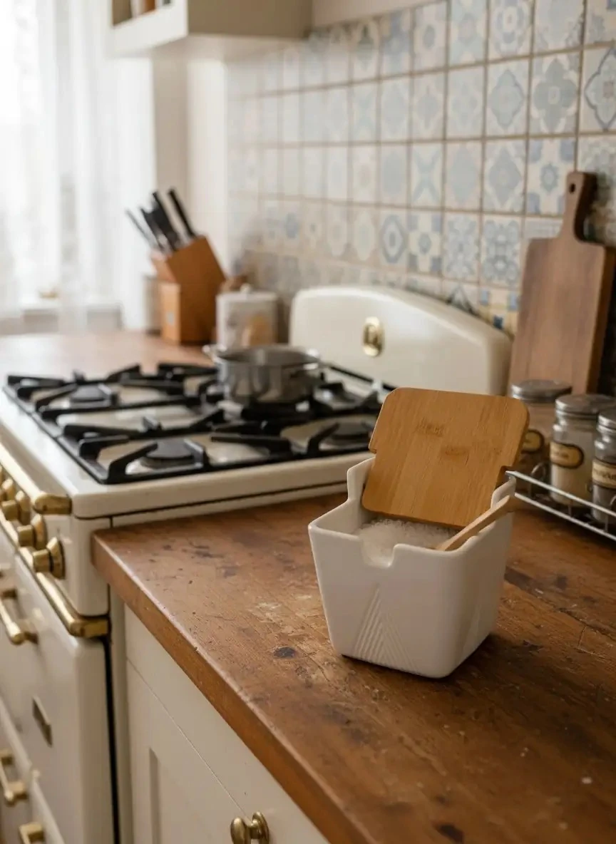 PORSELEN KAŞIKLI TUZLUK