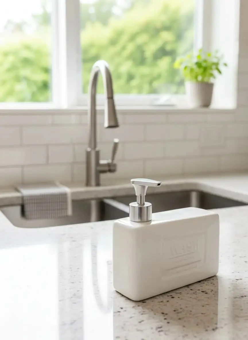 SERAMİK SÜNGER HAZNELİ KREM SIVI SABUNLUK