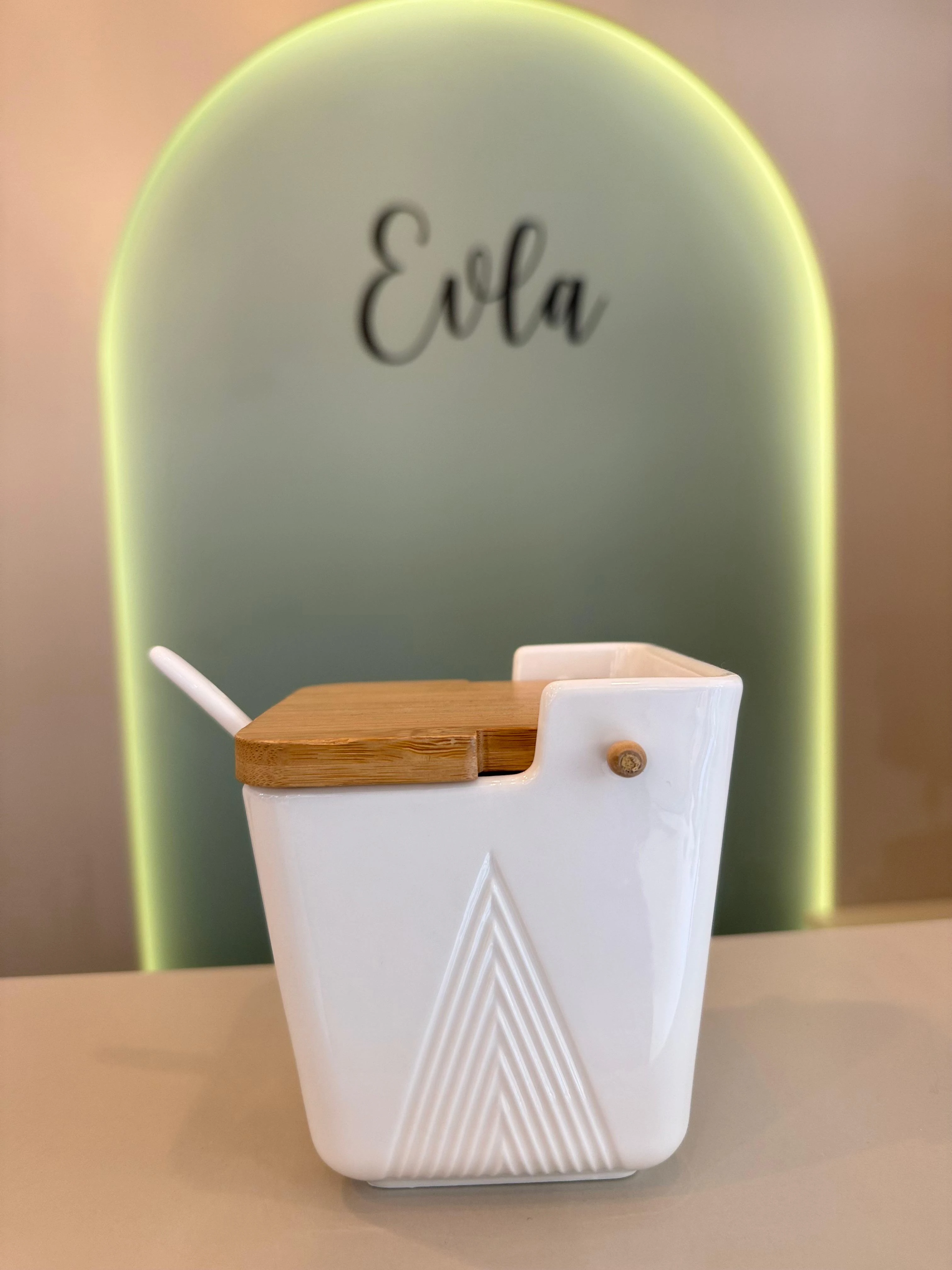 PORSELEN KAŞIKLI TUZLUK