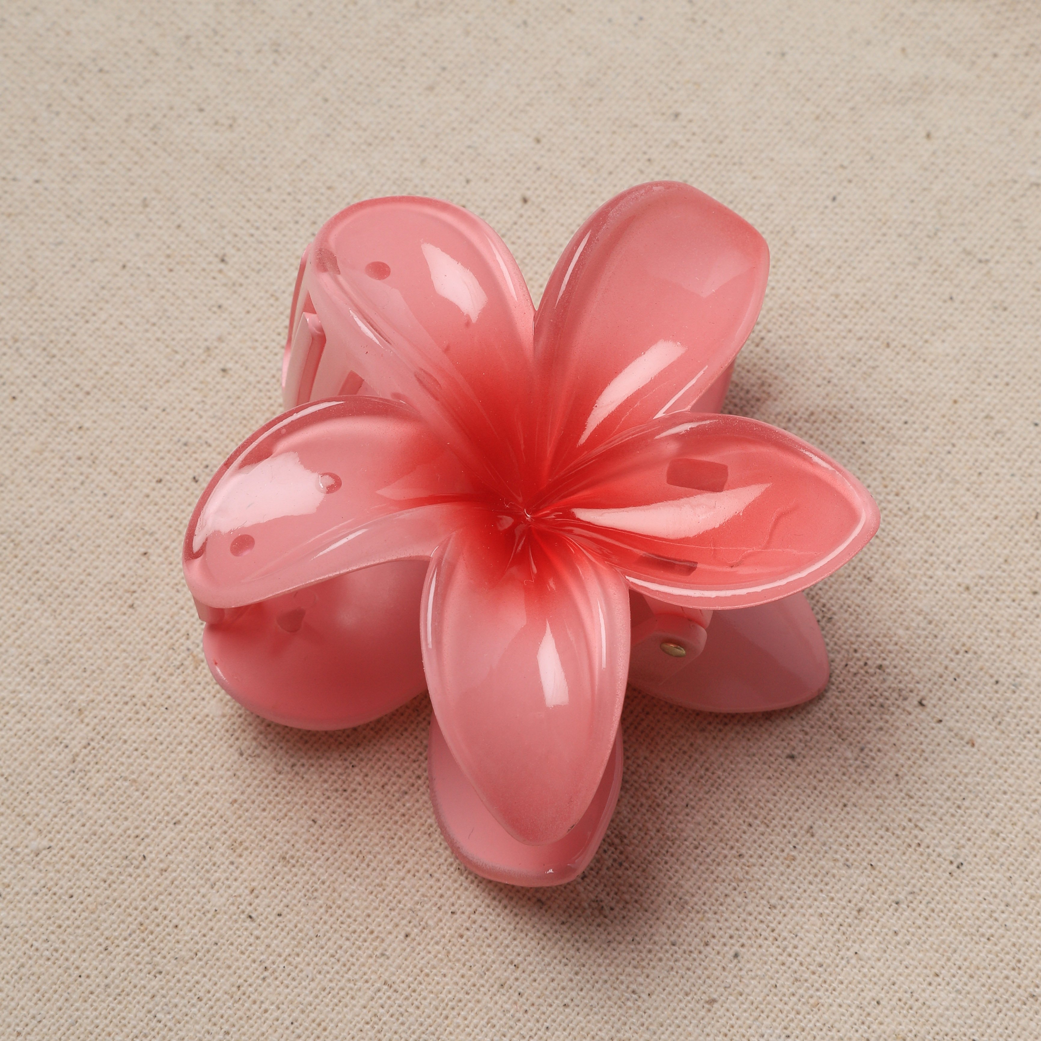 Neesa Lotus Çiçek Model Mandal Toka 8,5 cm - Pembe