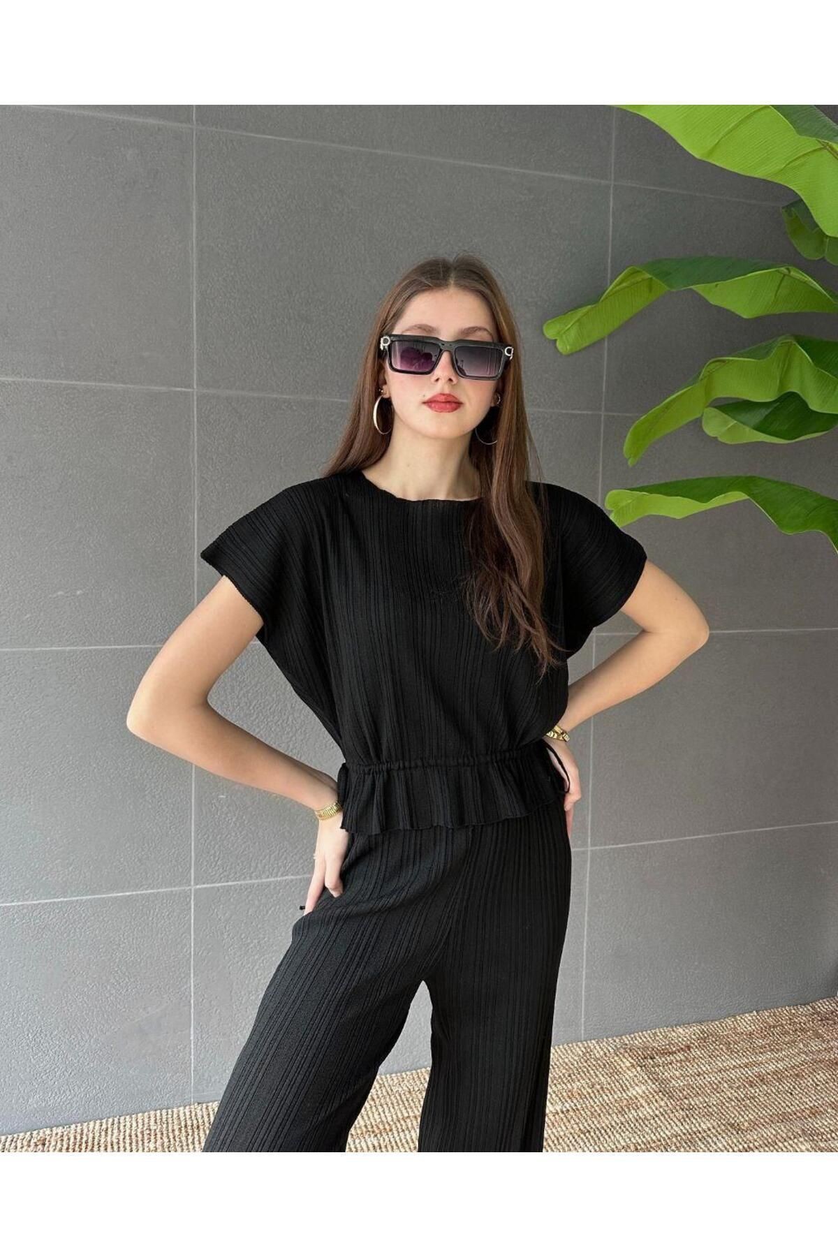 İKİLİ YAZLIK İNCE TRİKO  PANTOLON BLUZ