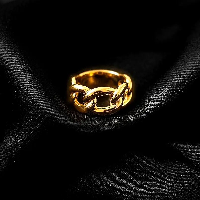 14K Çelik Zincir Model Yüzük YZ5401