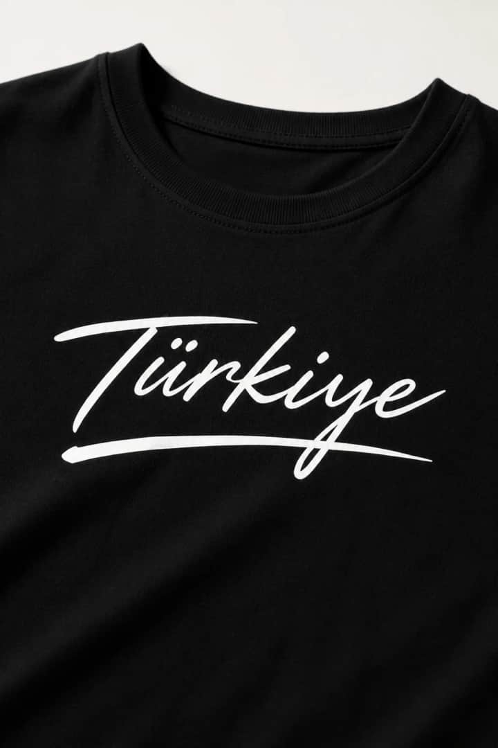 İncili Tekstil Türkiye Temalı Dünya Kupası Baskılı Slim Fit Erkek Tişört %100 Pamuklu Penye Dijital Baskı - Siyah Baskı 7 – görsel 3