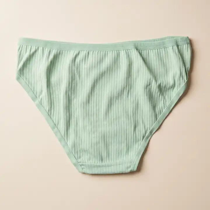 Su Yeşili Kaşkorse Fitilli Yüksek Konfor Kadın Bikini Külot – görsel 3