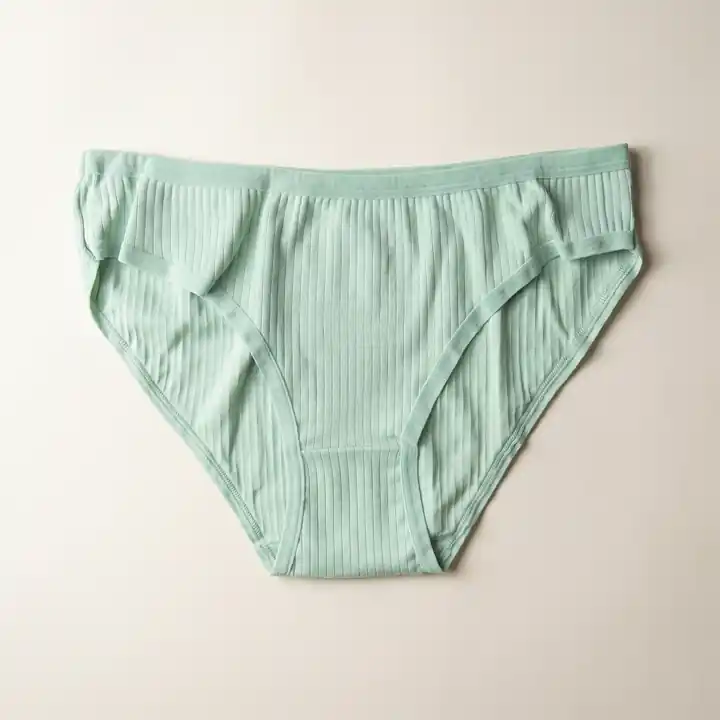 Su Yeşili Kaşkorse Fitilli Yüksek Konfor Kadın Bikini Külot – görsel 2