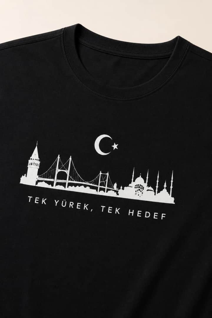 İncili Tekstil Türkiye Temalı Dünya Kupası Baskılı Slim Fit Erkek Tişört %100 Pamuklu Penye Dijital Baskı - Siyah Baskı 3 – görsel 3