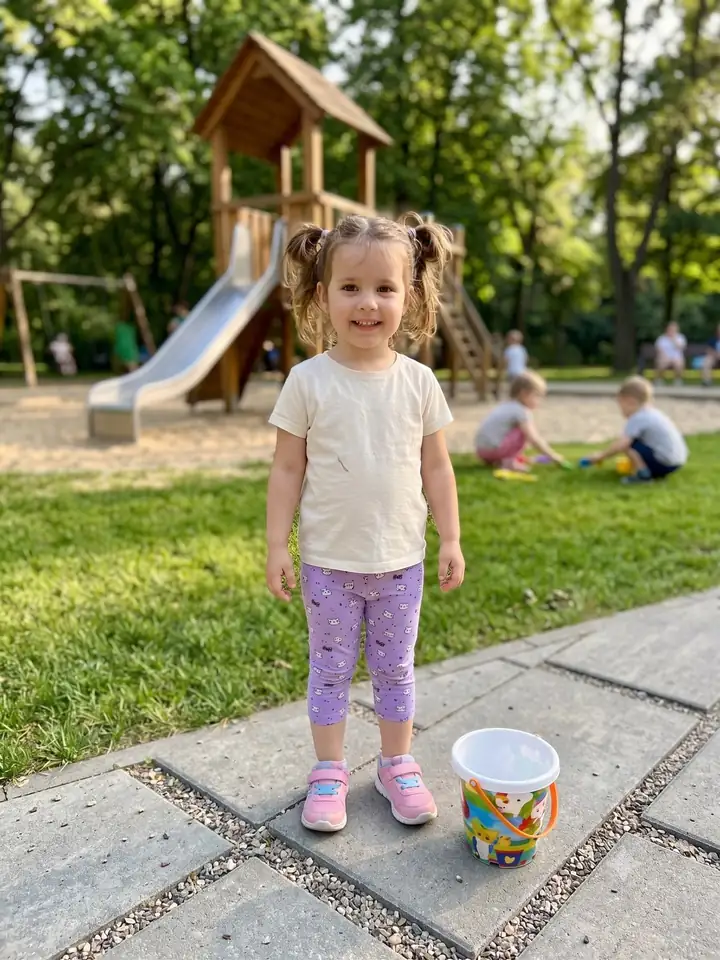 İncili Tekstil Kız Çocuk Lila Rengi Kedi Desenli Pamuklu Kapri
