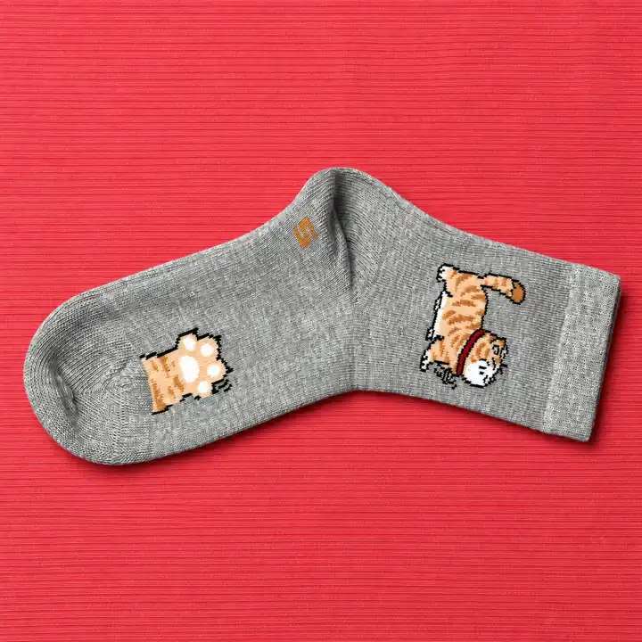 4'lü Set - Sevimli Kedi Desenli Dikişsiz Çocuk Çorabı | Soft Yıkama Yumuşak Dokulu Kız/Erkek Çorap – görsel 3