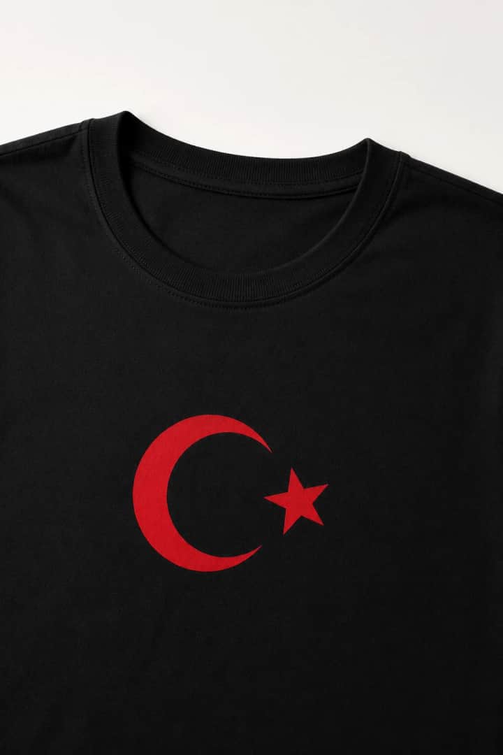 İncili Tekstil Türkiye Temalı Dünya Kupası Baskılı Slim Fit Erkek Tişört %100 Pamuklu Penye Dijital Baskı - Siyah Baskı 5 – görsel 3