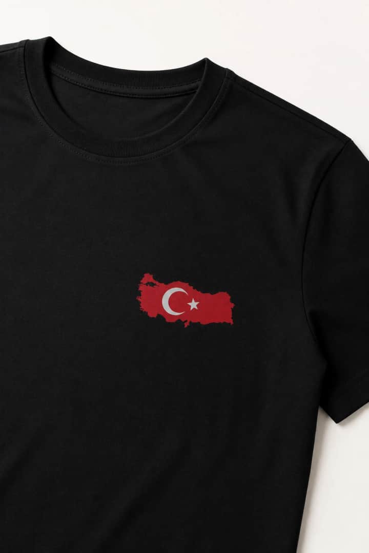 İncili Tekstil Türkiye Temalı Dünya Kupası Baskılı Slim Fit Erkek Tişört %100 Pamuklu Penye Dijital Baskı - Siyah Baskı 6 – görsel 3