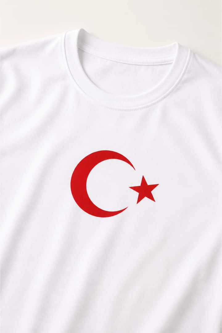 İncili Tekstil Türkiye Temalı Dünya Kupası Baskılı Slim Fit Erkek Tişört %100 Pamuklu Penye Dijital Baskı - Beyaz Baskı 1 – görsel 3