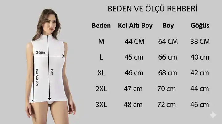 Kadın Balıkçı Yaka Sıfır Kol Atlet – görsel 4