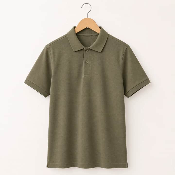 İncili Tekstil Premium Polo Yaka Erkek Tişört - Haki – görsel 2