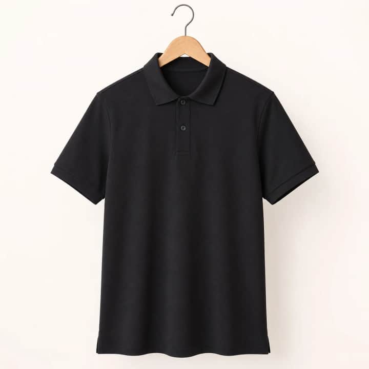 İncili Tekstil Premium Polo Yaka Erkek Tişört - Siyah – görsel 2