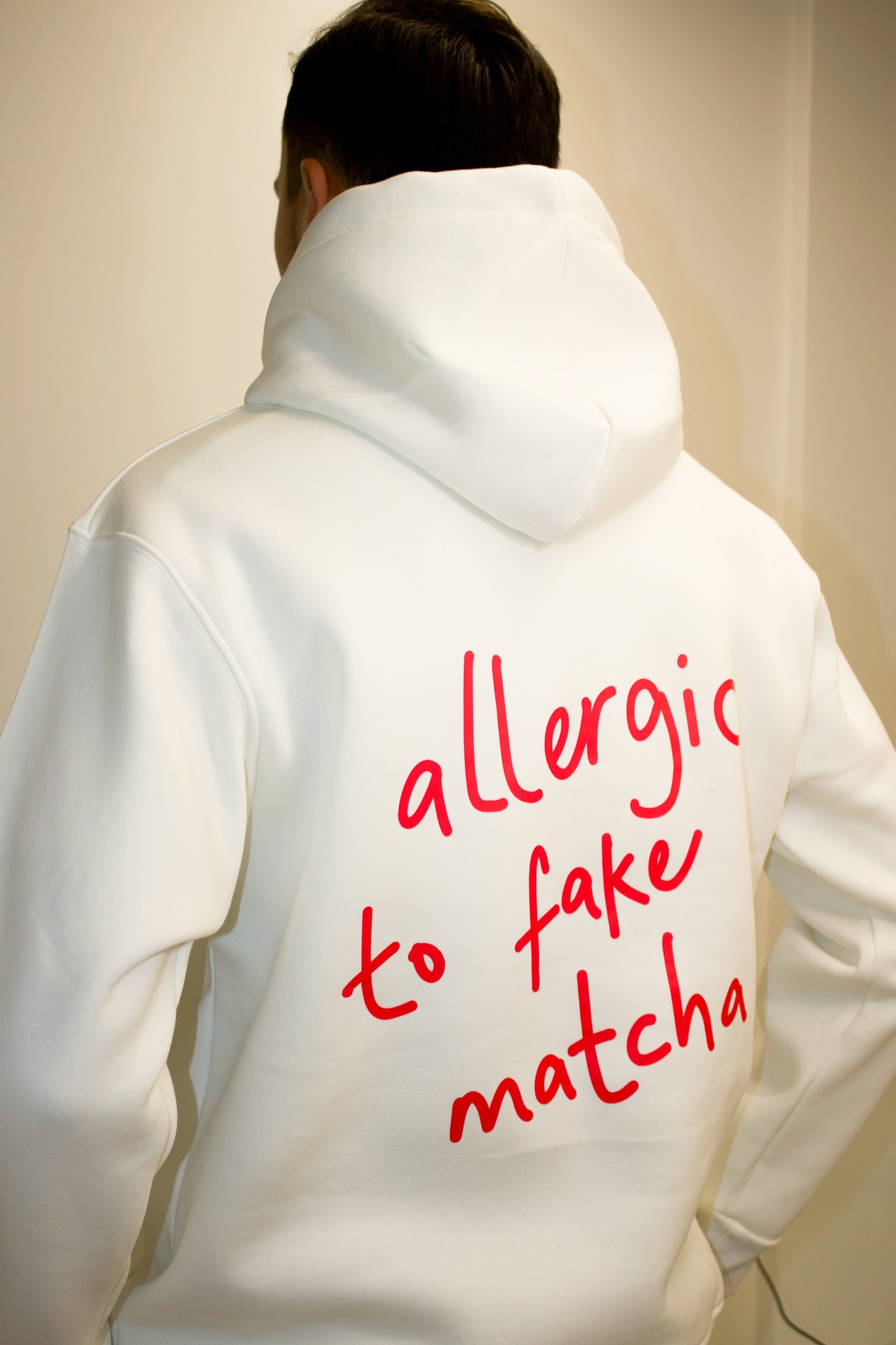 POCO 'Allergic to Fake Matcha' White Hoodie