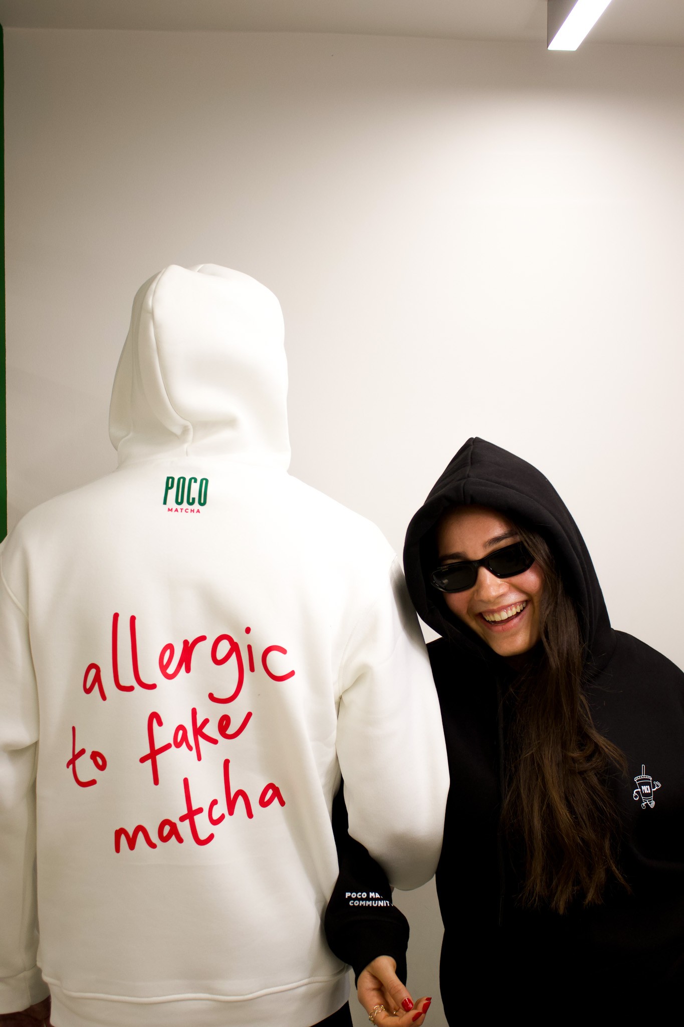 POCO 'Allergic to Fake Matcha' White Hoodie