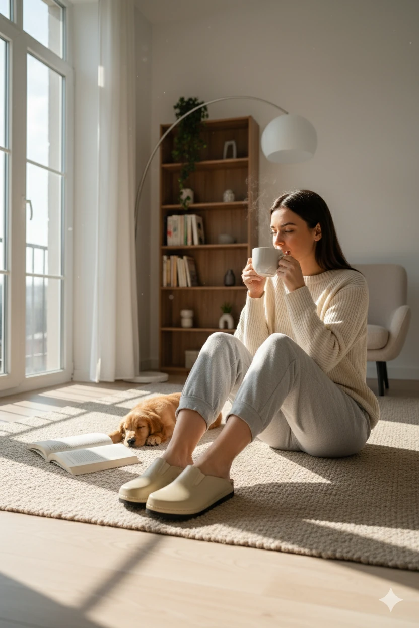 6361 Krem Renkli Sek Sabo Terlik