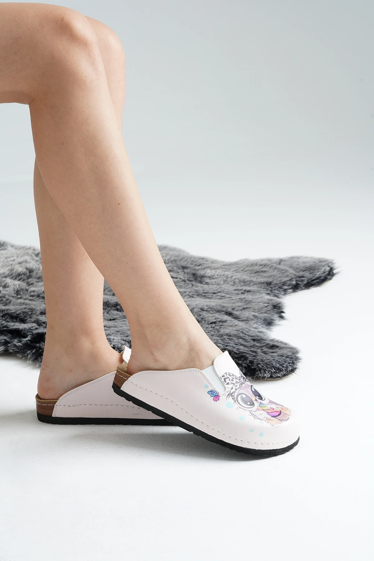 8039 Penguen Baskılı Sabo Terlik