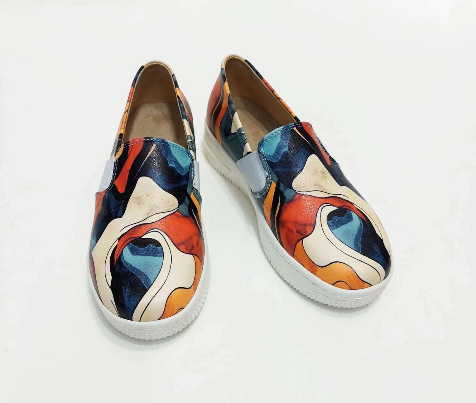 6275 Renkli Şekiller Baskılı Sneaker