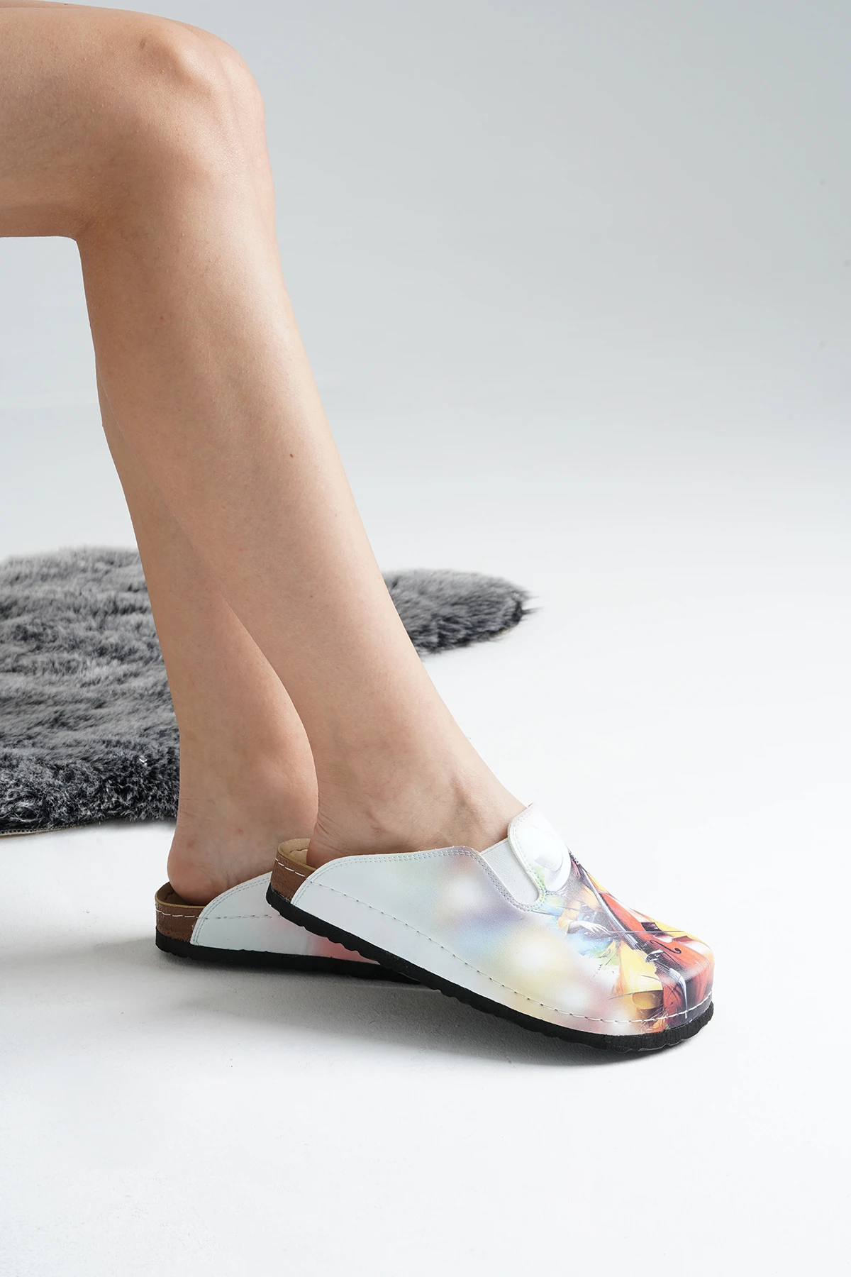 8036 Sanatçı Baskılı Sabo Terlik