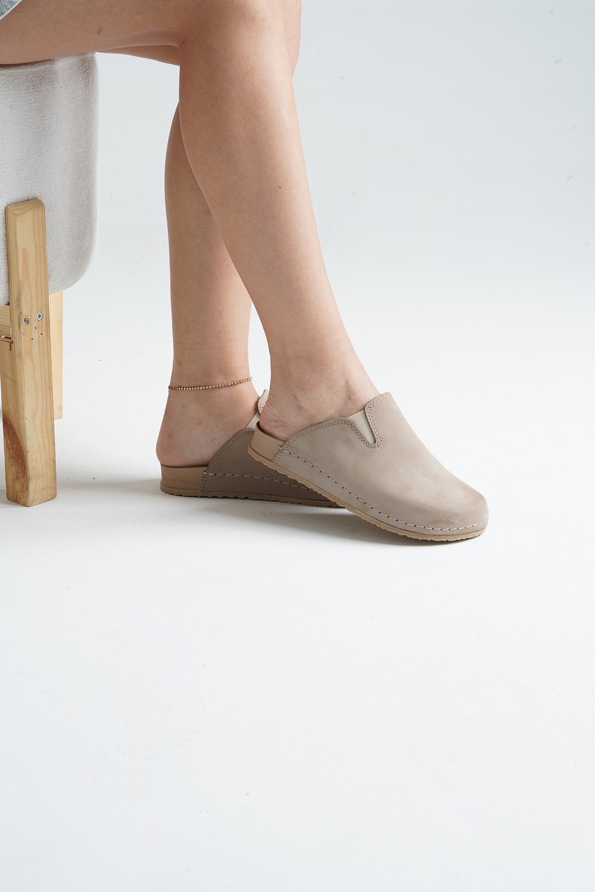 5206 Gri Renkli Hakiki Deri Sek Konfort Terlik