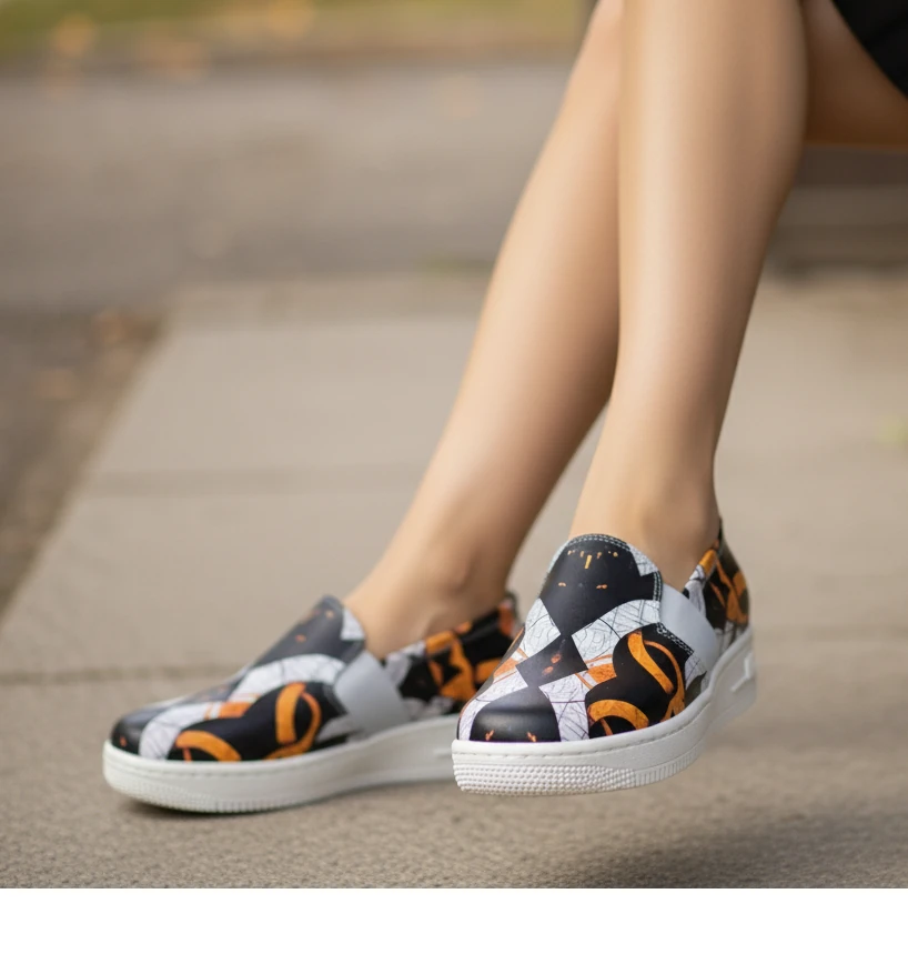 6283 Soyut Desenli Sneaker