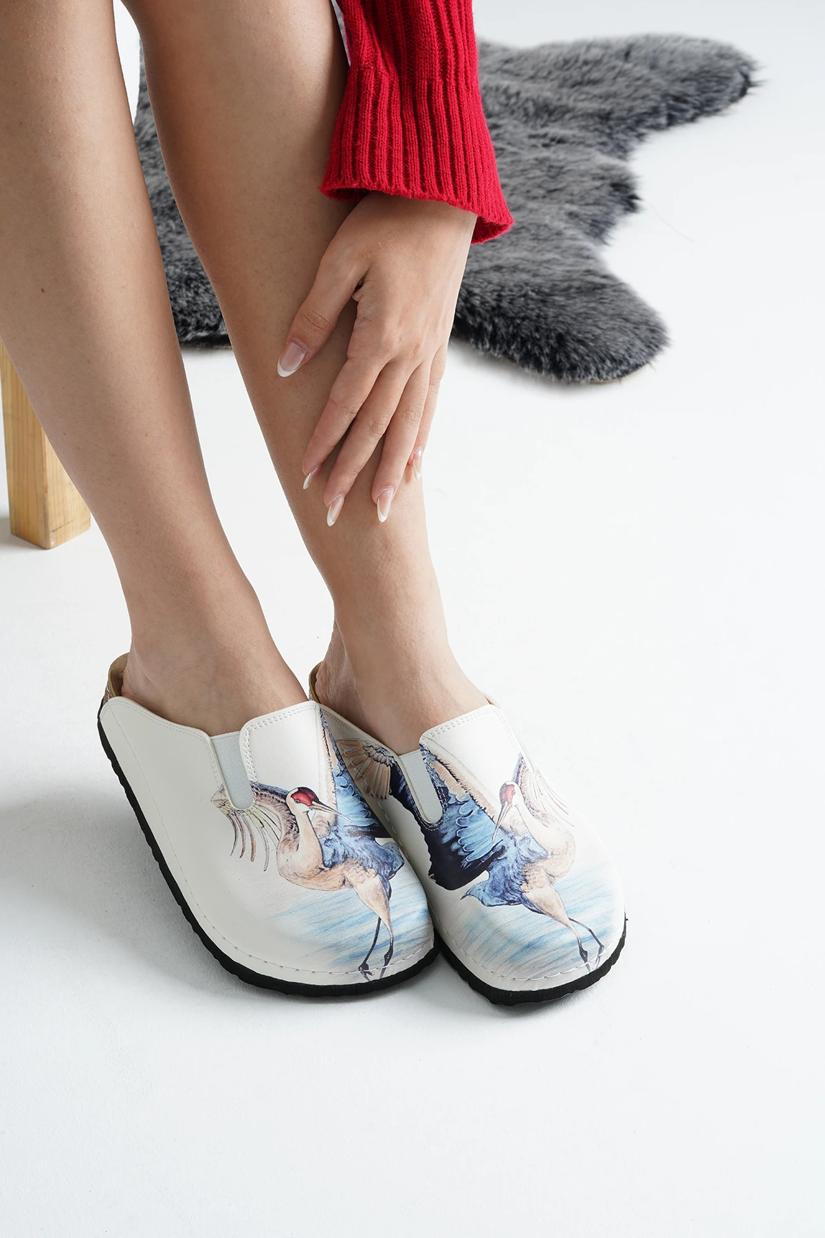  6356 Pelikan Baskılı Sek Sabo Terlik