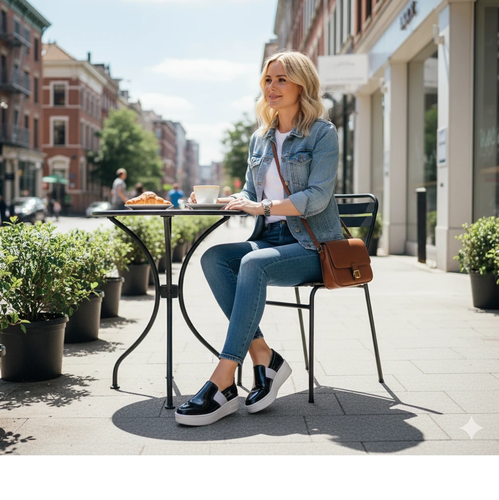 6277 Parlak Siyah Renkli Lastikli Sneaker