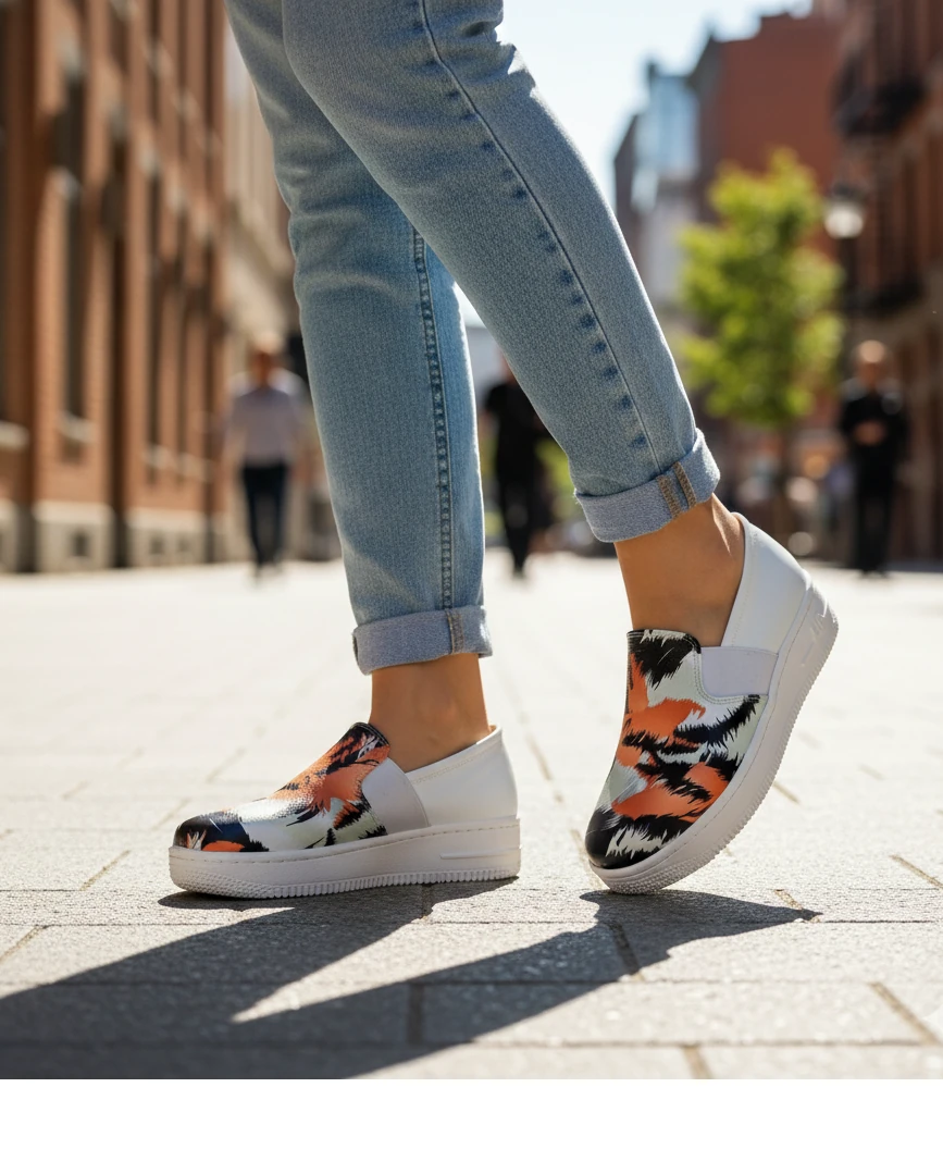 6279 Turuncu Siyah Renkli Sneaker