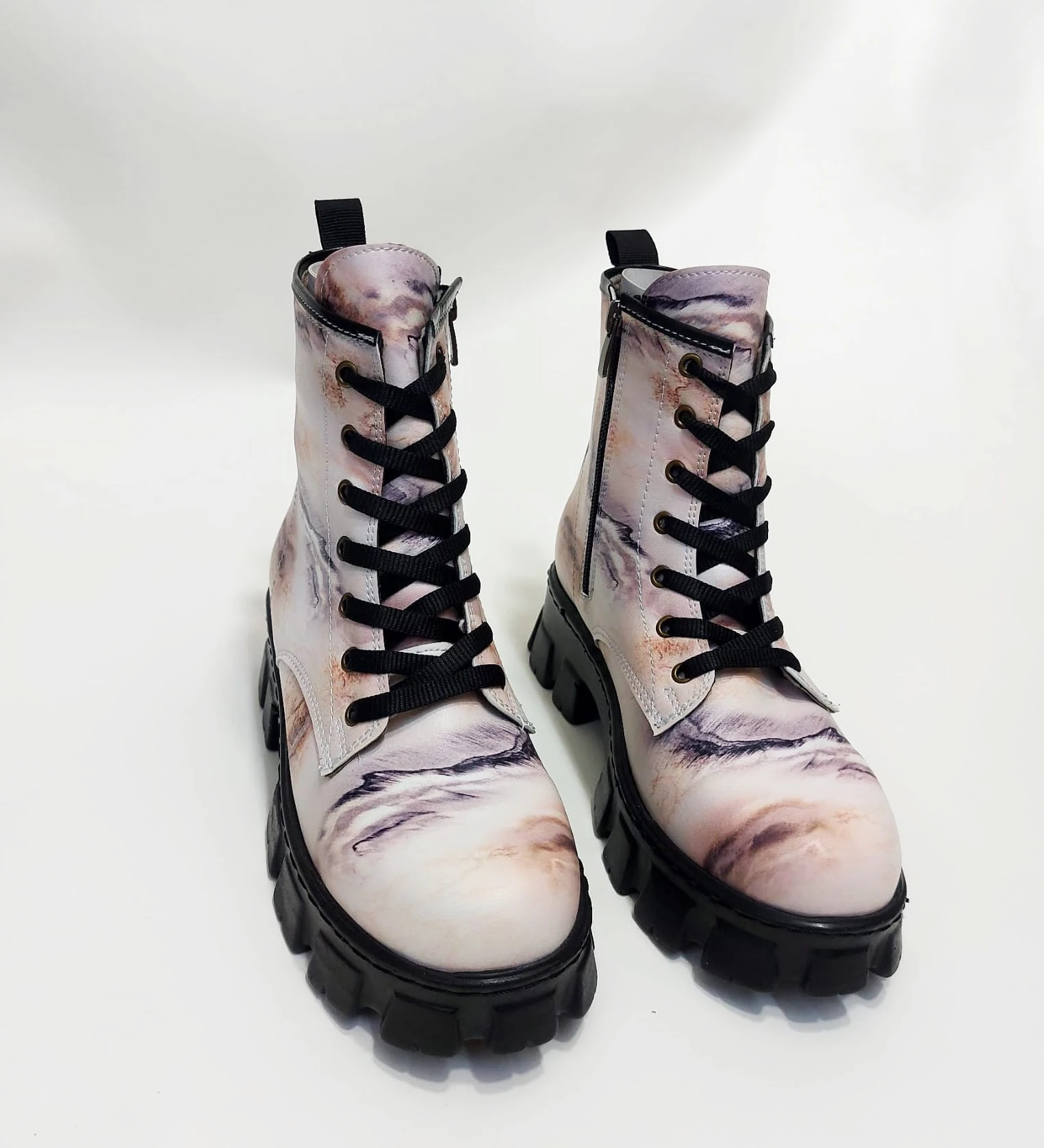 1103 Mermer Desenli Kışlık Uzun  Bot