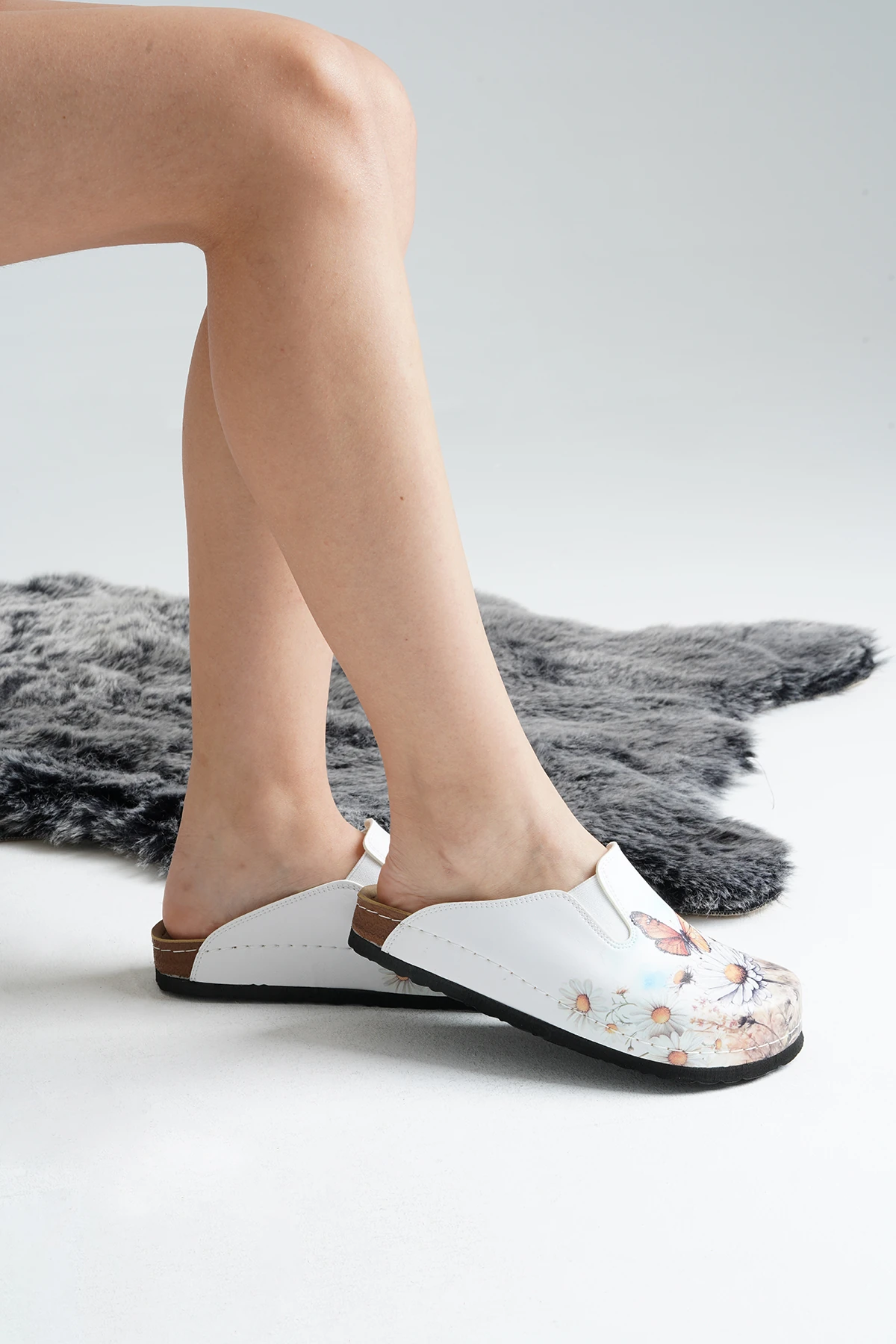 6299 Kelebek Baskılı Sabo Terlik