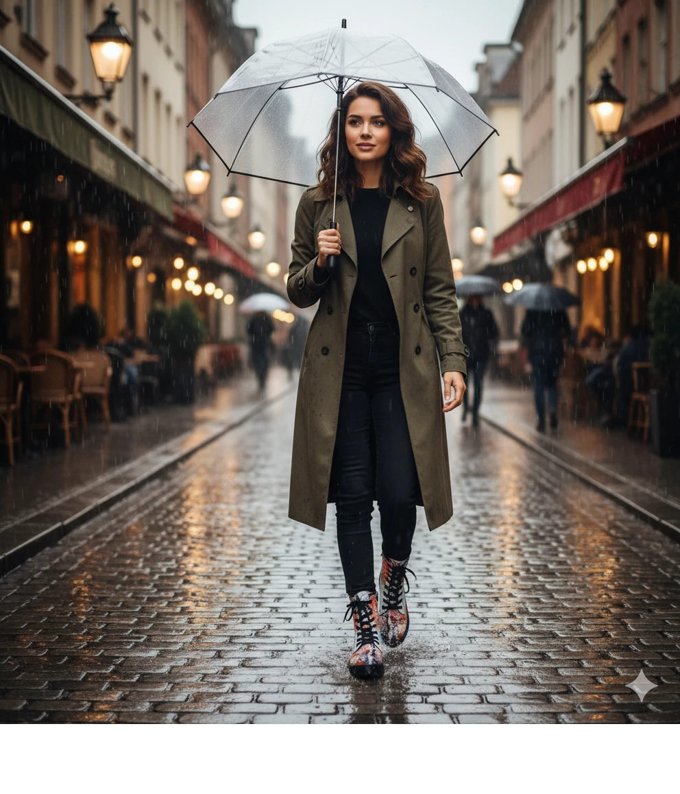 1105 Sonbahar Baskılı Kışlık Uzun Bot