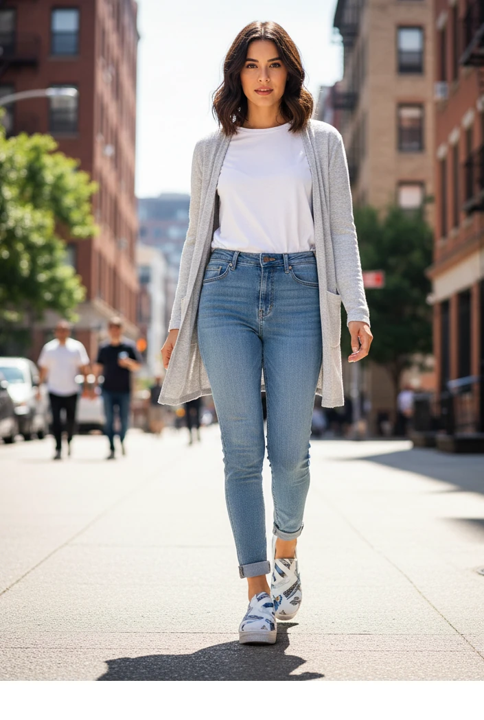 6278 Mavi Şekiller Baskılı Sneaker