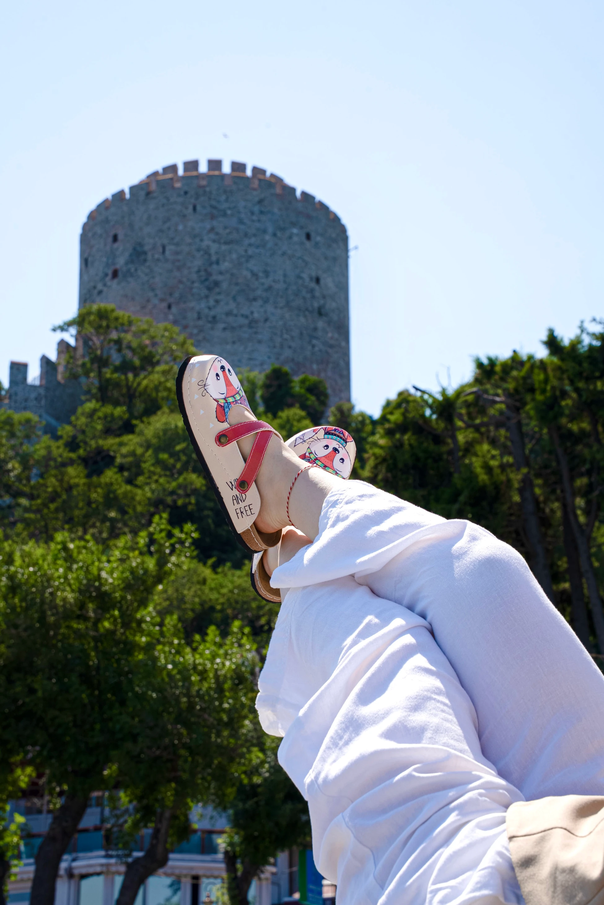 5410 Tilki Desenli Çapraz Sabo Terlik