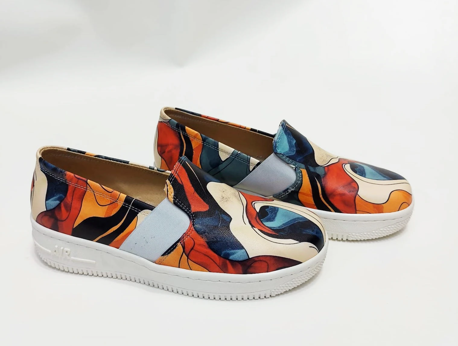 6275 Renkli Şekiller Baskılı Sneaker