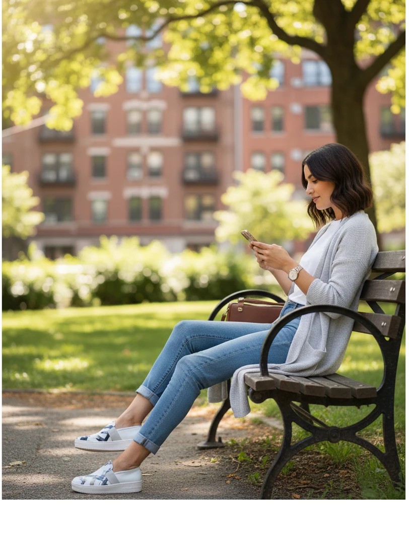 6278 Mavi Şekiller Baskılı Sneaker