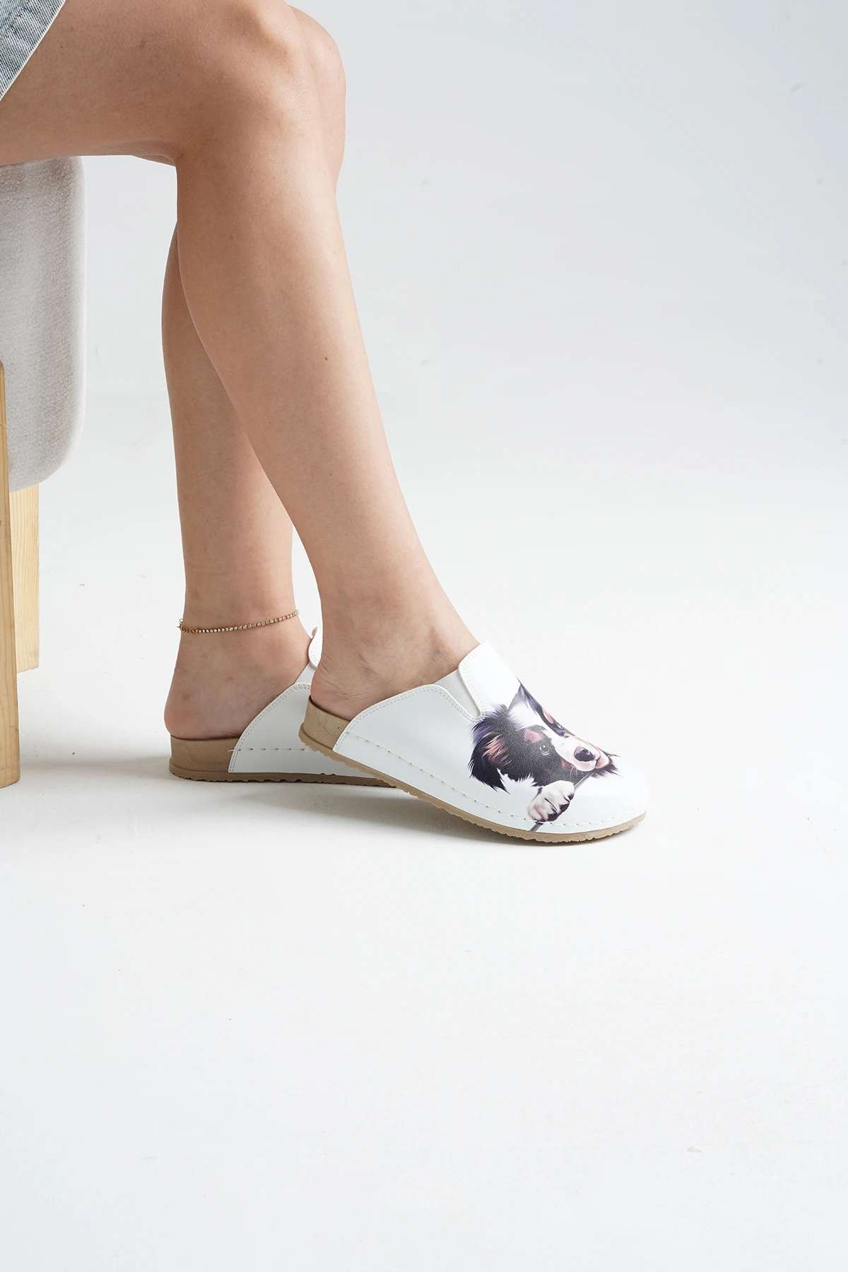 8127 Sevimli Köpek Baskılı Sek Konfort Terlik