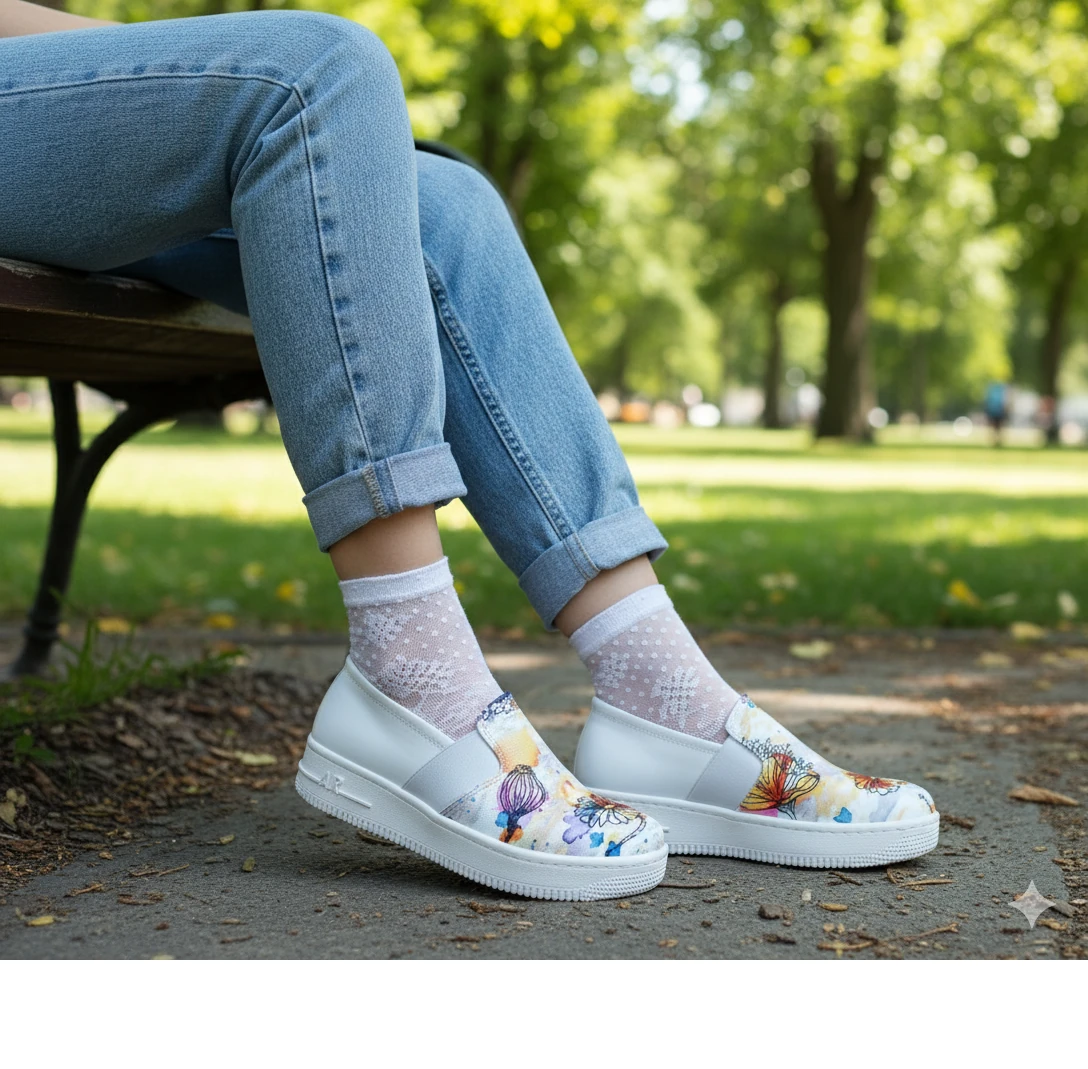 6280 Çiçek Baskılı Sneaker