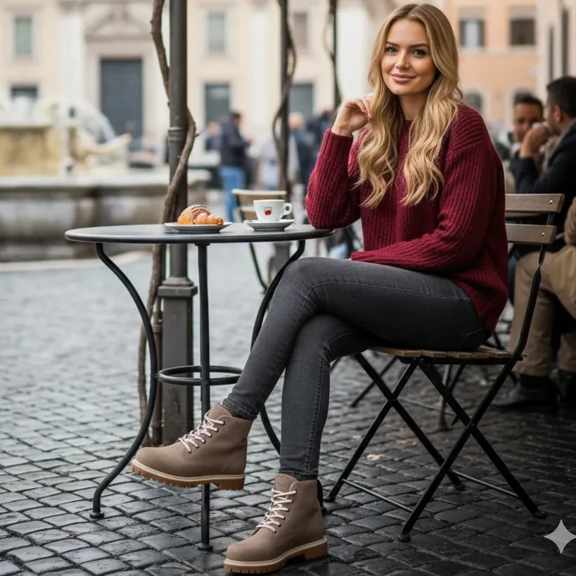 1005 Kahve Renkli Hakiki Deri Kışlık Bot