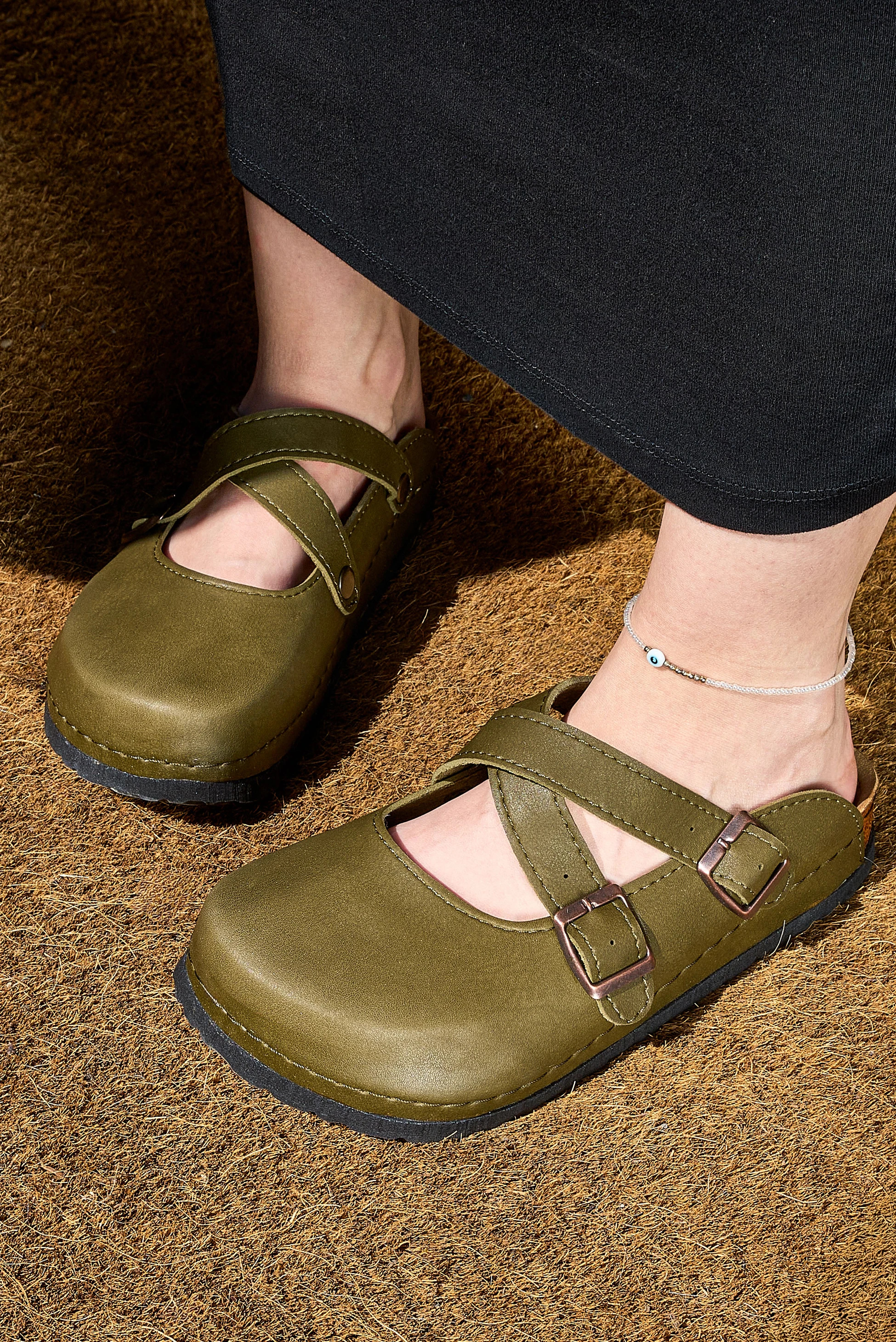 6343 Yeşil Çapraz Sabo Terlik