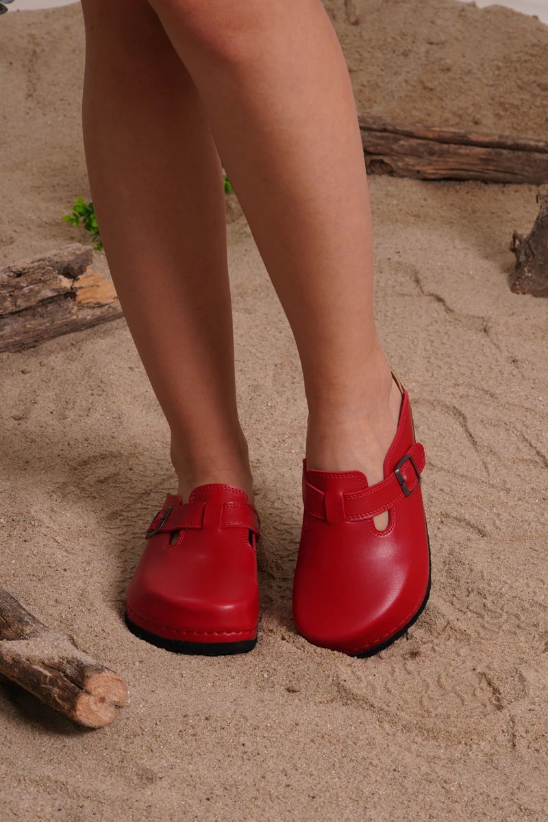 6348 Kırmızı Renkli Sabo Terlik