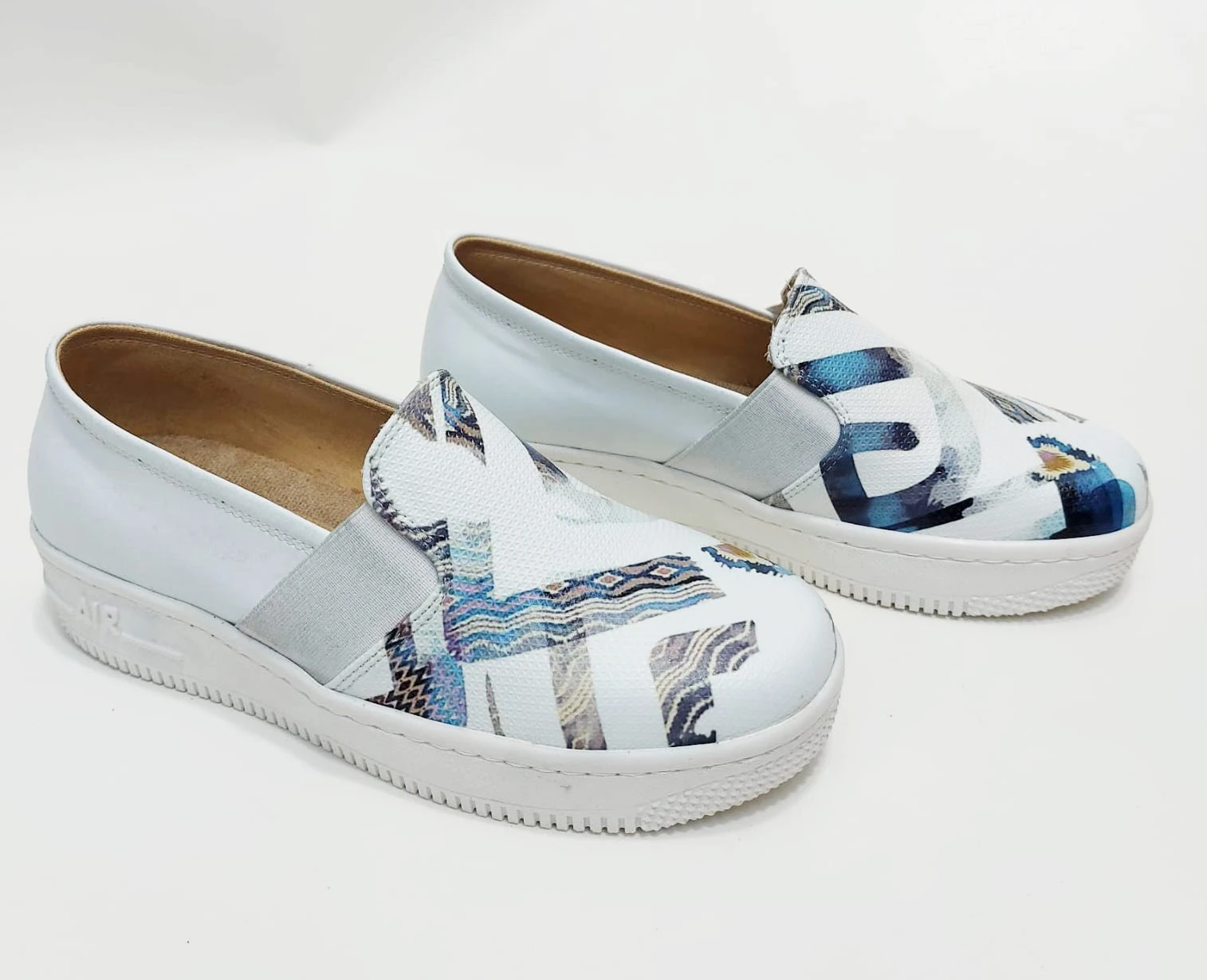 6278 Mavi Şekiller Baskılı Sneaker