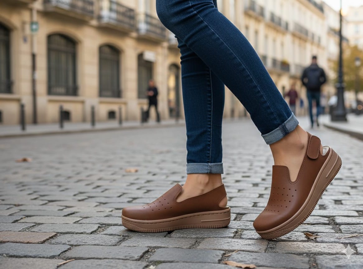 1060 Kahverengi Delikli Nefes Alabilen Sandalet