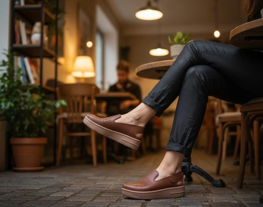 1060 Kahverengi Delikli Nefes Alabilen Sandalet