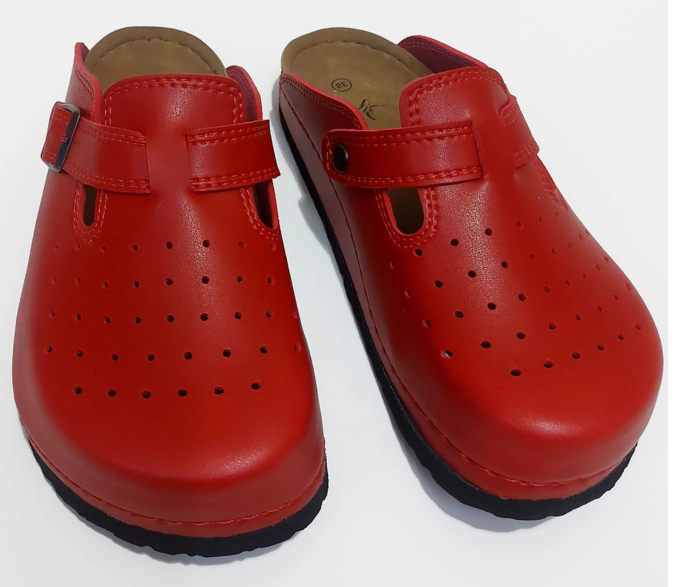6364 Kırmızı Renkli Delikli Sabo Terlik